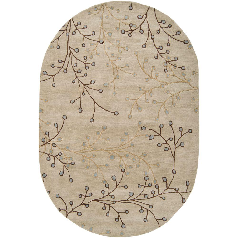 Artistic Weavers Bari Ivory 6 ft. x 9 ft. Oval Area RugSAR5008 The Home Depot