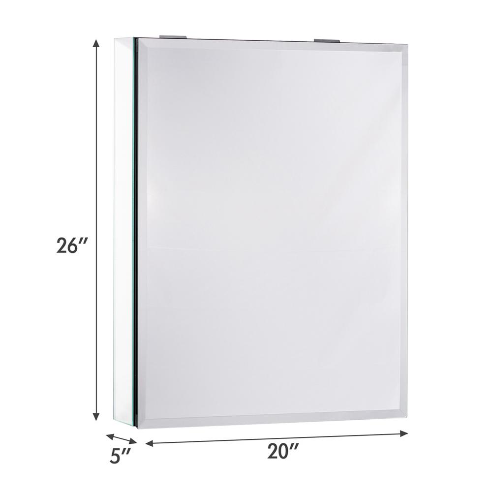 Matrix Decor 20 In X 26 In Recessed Or Surface Mount Medicine Cabinet Mc508b The Home Depot