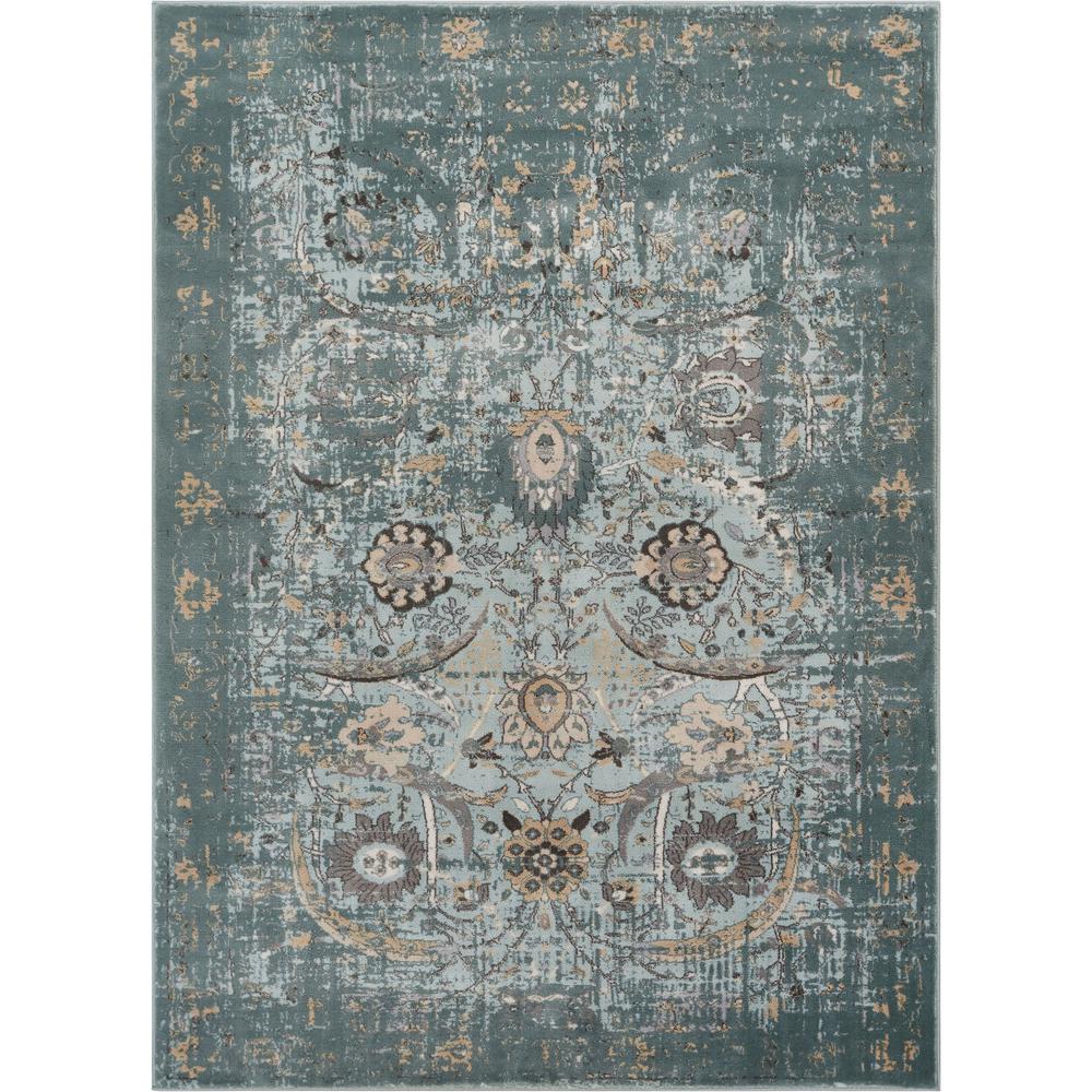 Well Woven Kensington Goa Turkish Blue Green 7 Ft 10 In X 10 Ft 6 In Vintage Oriental Distressed Area Rug Ke 64 7 The Home Depot