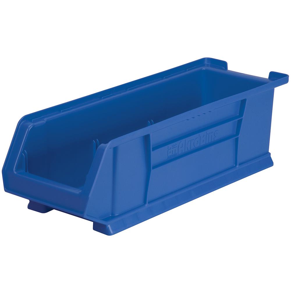 Akro-Mils Super-Size AkroBin 8.2 in. 200 lbs. Storage Tote Bin in Blue ...