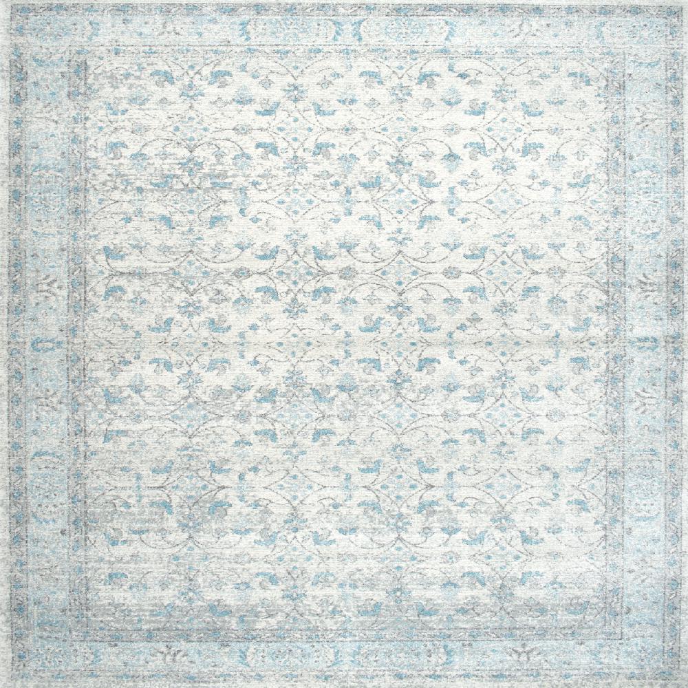 nuLOOM Vintage Lindy Aqua 8 ft. x 8 ft. Square Area RugRZBD19AS808