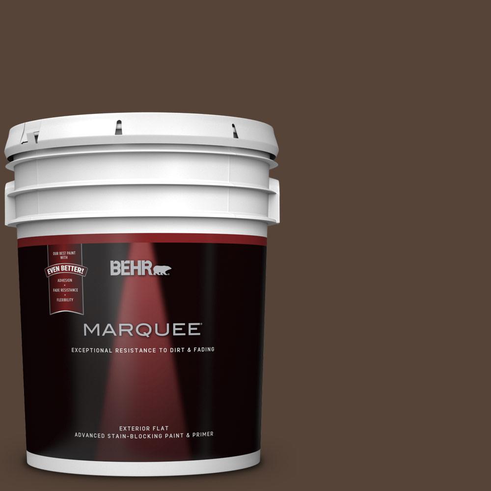BEHR MARQUEE 5gal. 240F6 Sable Brown Flat Exterior Paint445305