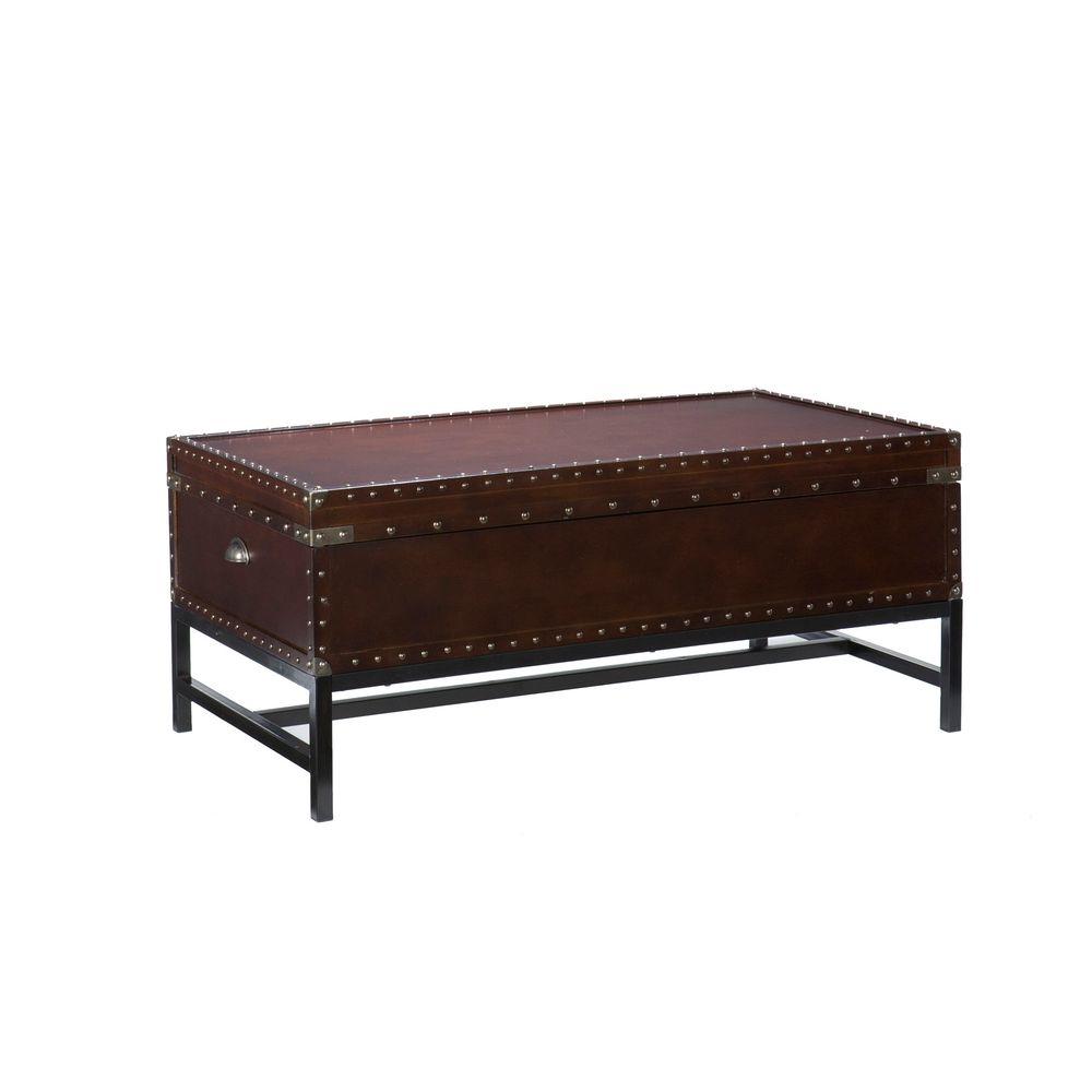 Lift Top Coffee Tables Accent The Home Depot Voyager Espresso Built In Storage Coffee Table