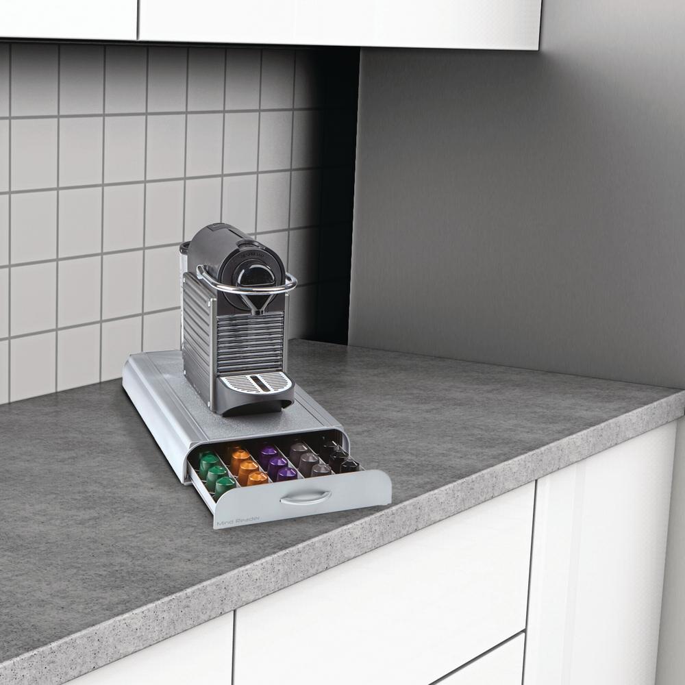 Mind Reader Anchor Nespresso Capsule Silver 50 Capacity Storage