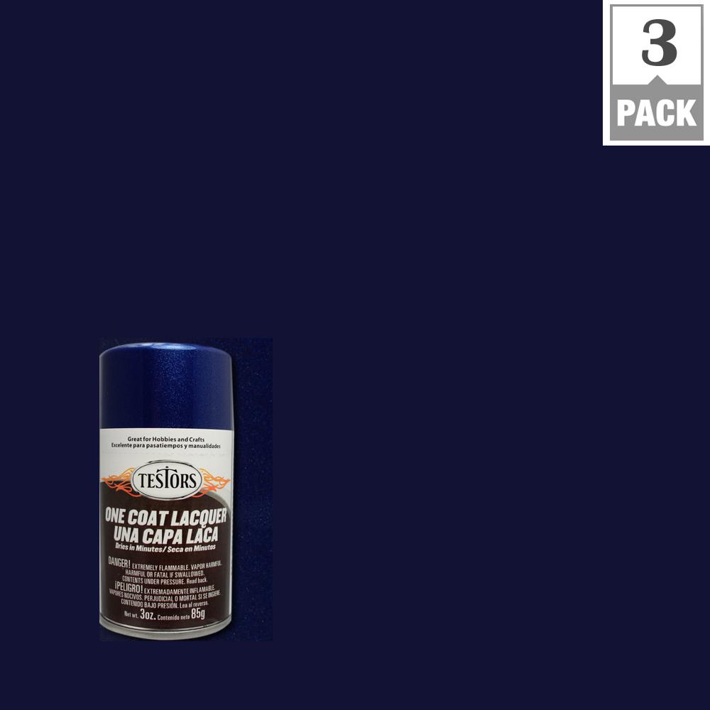 Testors 3 oz. Deja Blue Lacquer Spray Paint (3Pack)1836MT The Home