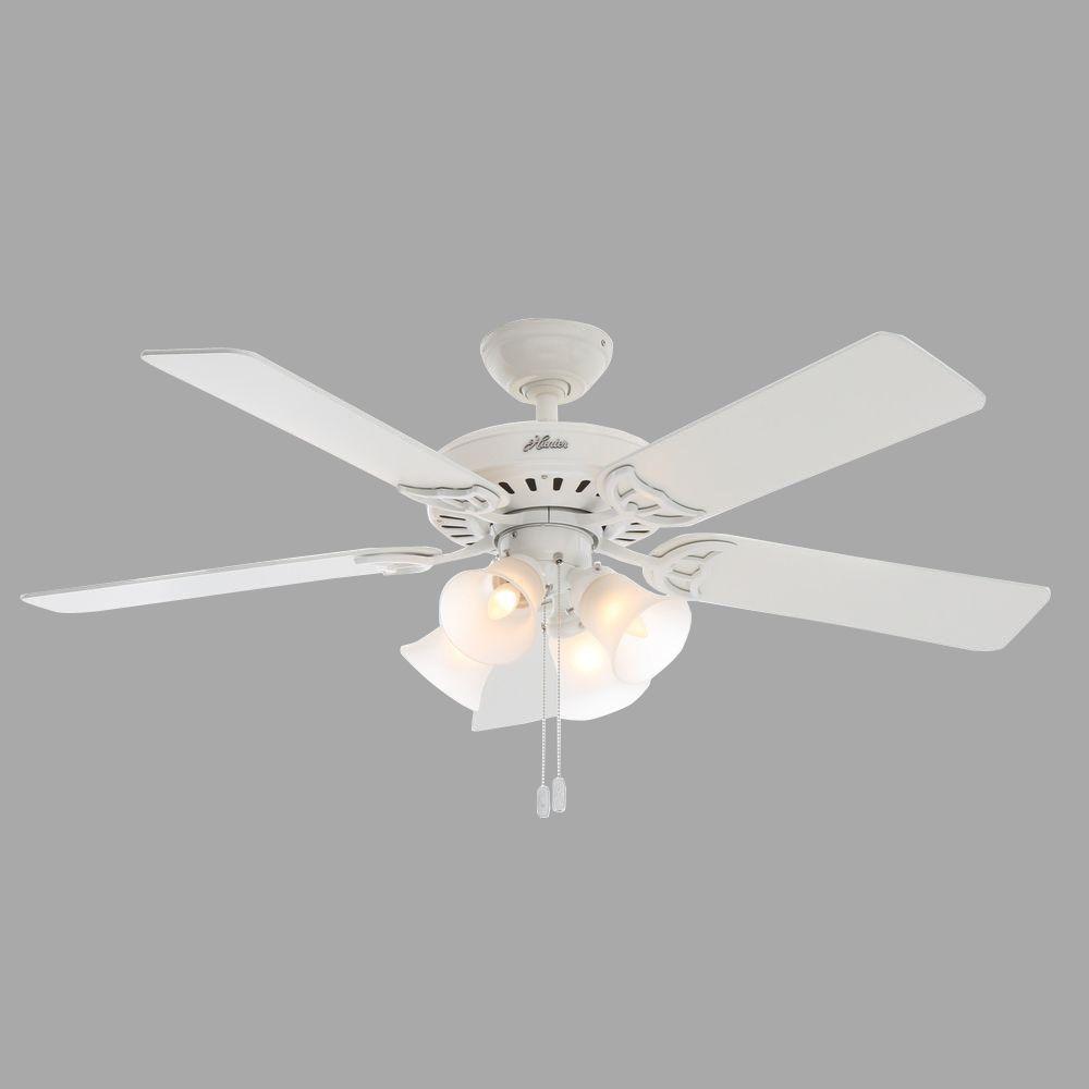 Hunter Studio Series 52 In Indoor White Ceiling Fan With Light