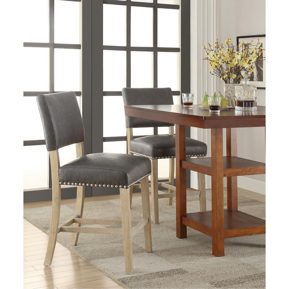 Ave Six Carson 41 In Counter Stool Pewter Csn24 Bd4 The Home Depot
