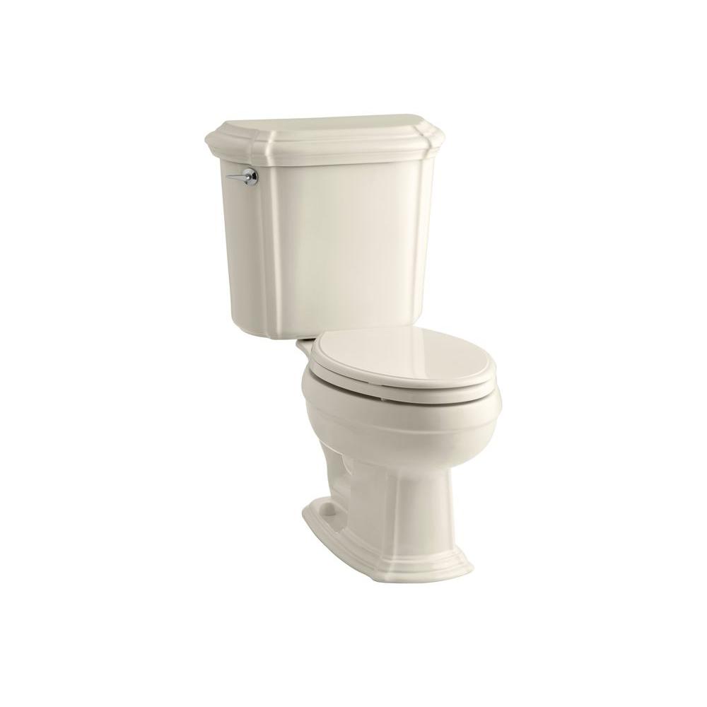KOHLER Portrait 2Piece 1.6 GPF Single Flush Elongated Toilet in AlmondK3591U47 The Home Depot