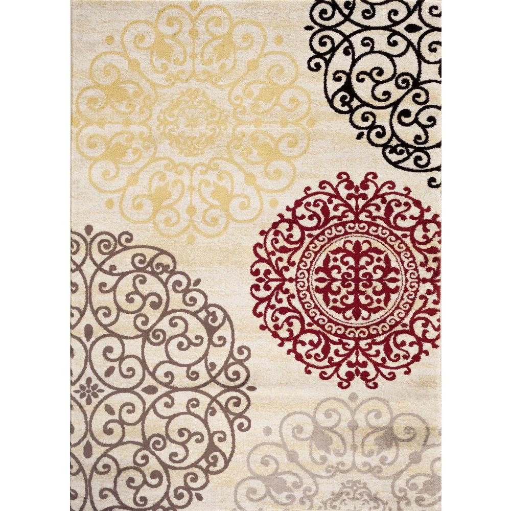 Contemporary Modern Fl Cream 9 Ft X 12 Indoor Soft Area Rug Contemporary Modern Fl Cream 9 Ft X 12 Indoor Soft Area Rug