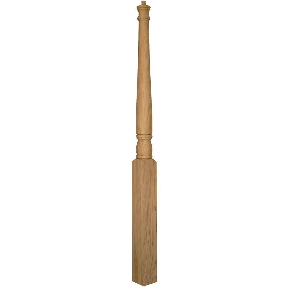 Stair Parts 4015 56 In X 3 Unfinished Poplar Landing Newel Post Unfinished Poplar Landing Newel Post