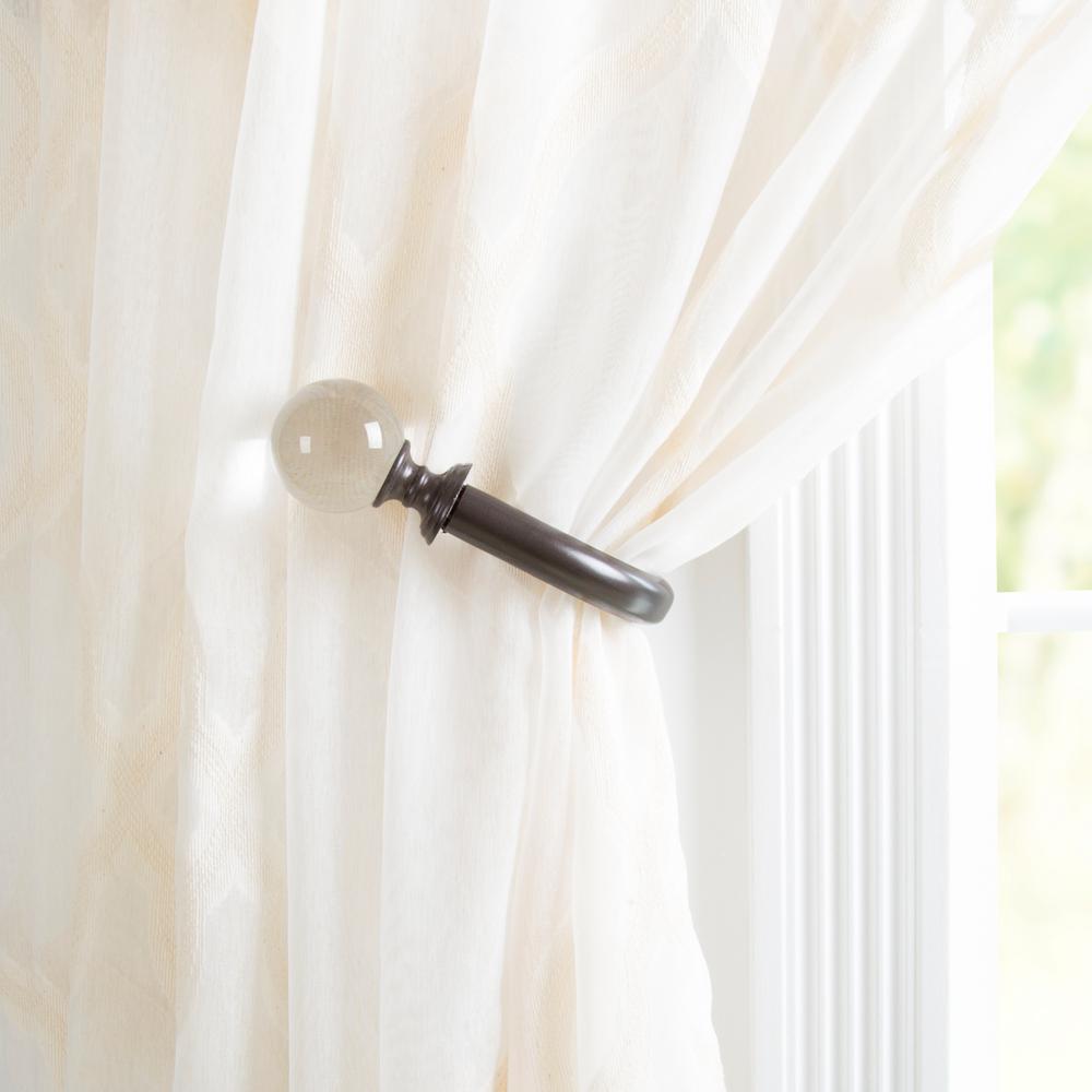 Lavish Home Crystal Ball Holdback Pair In Rubbed Bronze 63 5001a