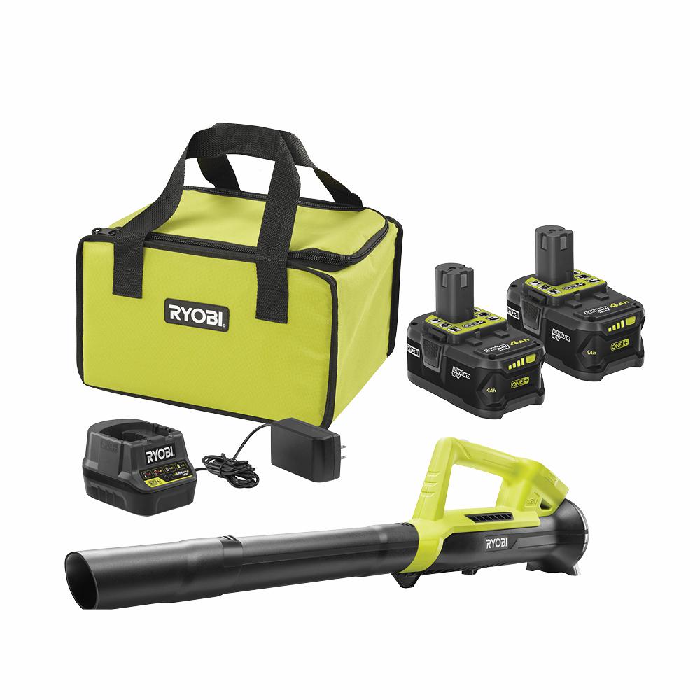 RYOBI 18-Volt ONE+ High Capacity 4.0 Ah Battery (2-Pack) Starter Kit with Charger and Bag with BONUS ONE+ 90 MPH Leaf Blower was $178.0 now $99.0 (44.0% off)