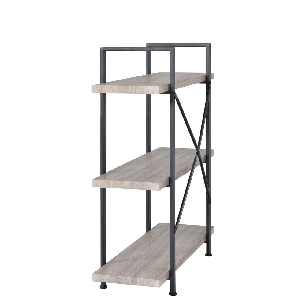 Muscle Rack Black And Brown Heavy Duty 3 Tier Steel Shelving Unit 12 In W X 40 In H X 35 In D Dobs351240 3s The Home Depot