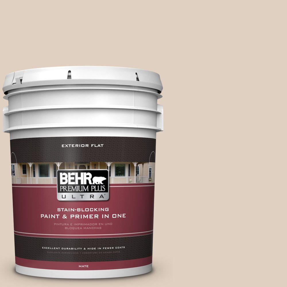 BEHR Premium Plus Ultra 5gal. N2402 Adobe Sand Flat Exterior Paint485005 The Home Depot