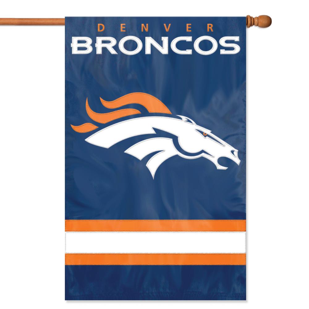 Party Animal Denver Broncos Applique Banner Flag Afdb The Home Depot