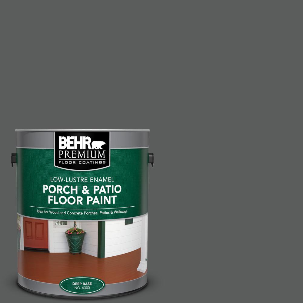 1 gal. #N520-6 Asphalt Gray Low-Lustre Enamel Interior/Exterior Porch and Patio Floor Paint