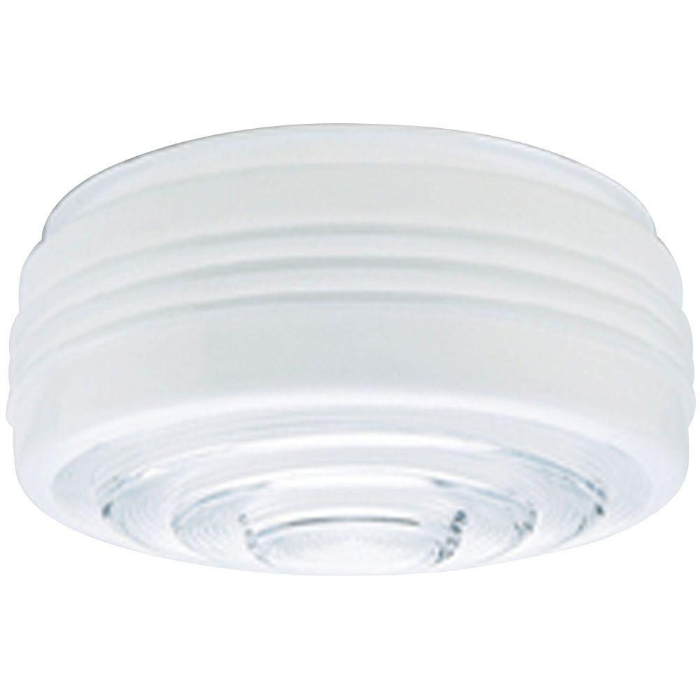 Westinghouse 4 1 In White And Clear Drum Shade With 10 Fitter 11 Width