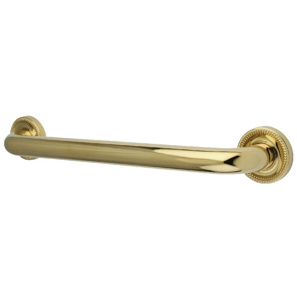 Kingston Brass Camelon 32 in. x 11/4 in. Grab Bar in Polished Brass