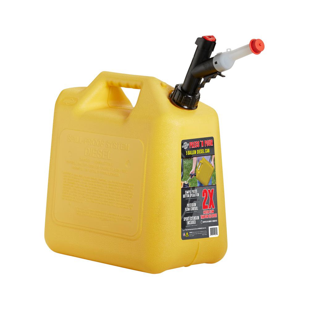 GarageBOSS Press N Pour 5 Gallon Diesel Can