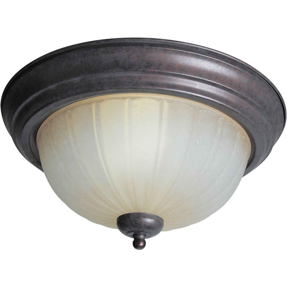 Ciata Lighting 13-Inch Meadowbrook Indoor Two-Light Flush Mount