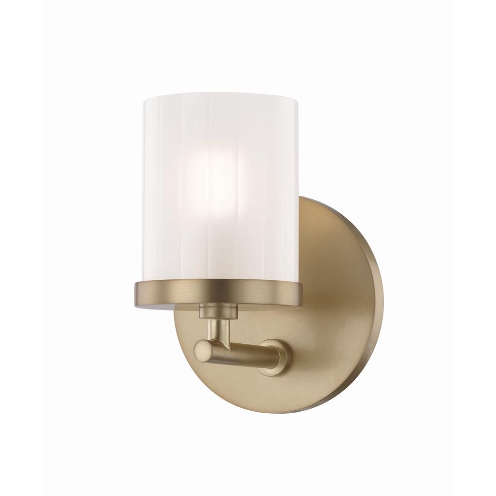 Mitzi By Hudson Valley Lighting Ryan 3 Light Aged Brass Bath Light With Clear Frosted Glass 8231