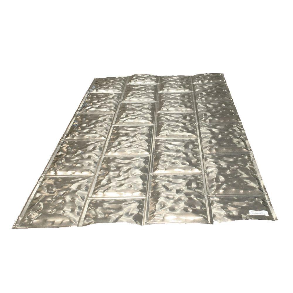 Gibraltar Building Products 1 8 In X 28 In X 5 Ft Galvanized Metal Mobilehome Rockface Skirting Panel 13174 The Home Depot