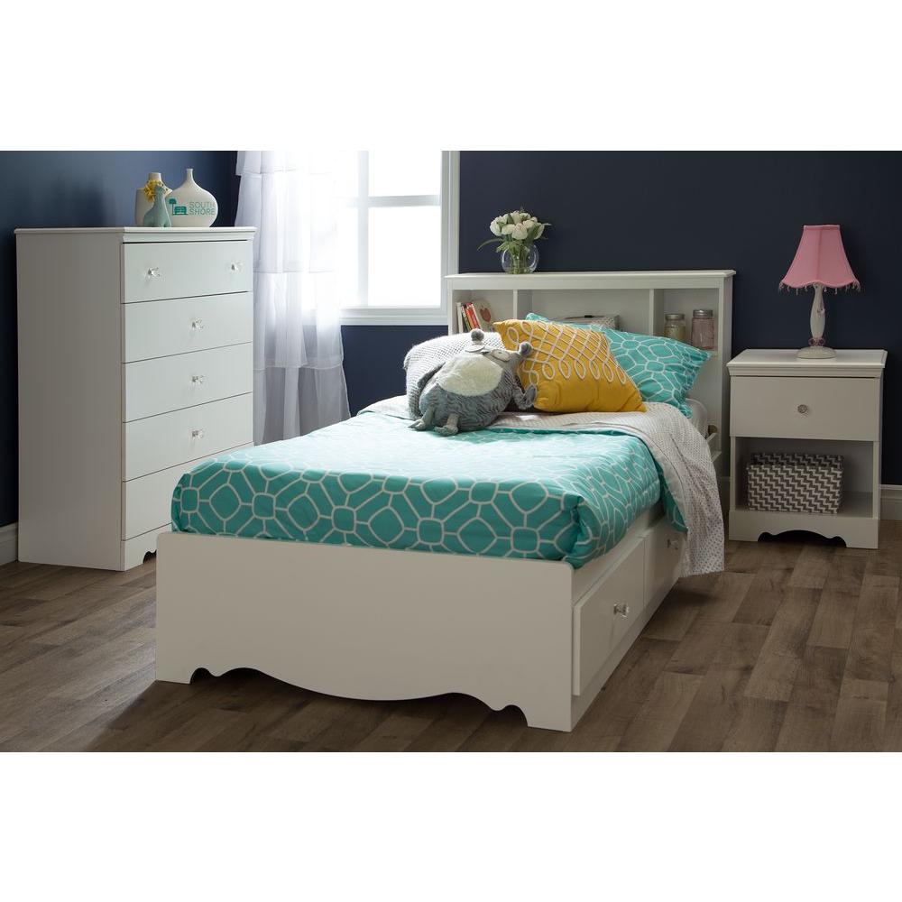 South Shore Crystal Twin Kids Storage Bed 3550080 The Home Depot