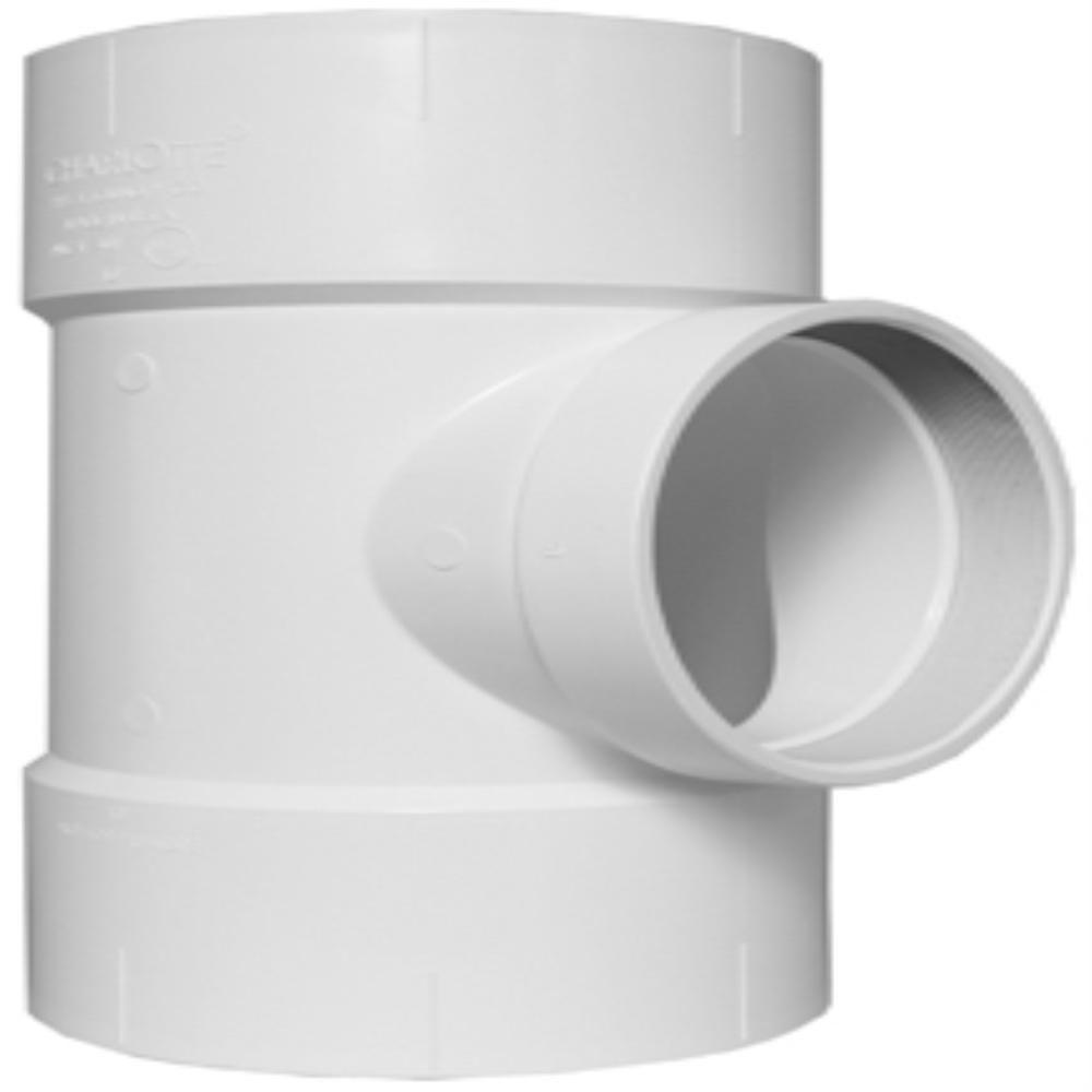 Charlotte Pipe 6 in. PVC DWV Flush Cleanout TeePVC 00445 1400 The