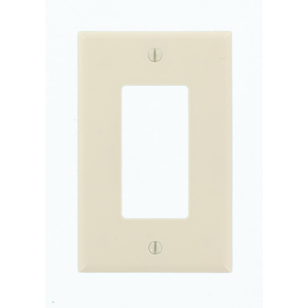 Leviton 1Gang Decora Midway Rocker Switch Wall Plate, Light Almond