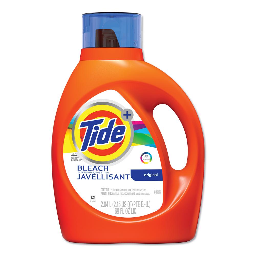 Tide 69 oz. Liquid Laundry Detergent Plus Bleach Alternative, Original Scent, Bottle, 4/Carton