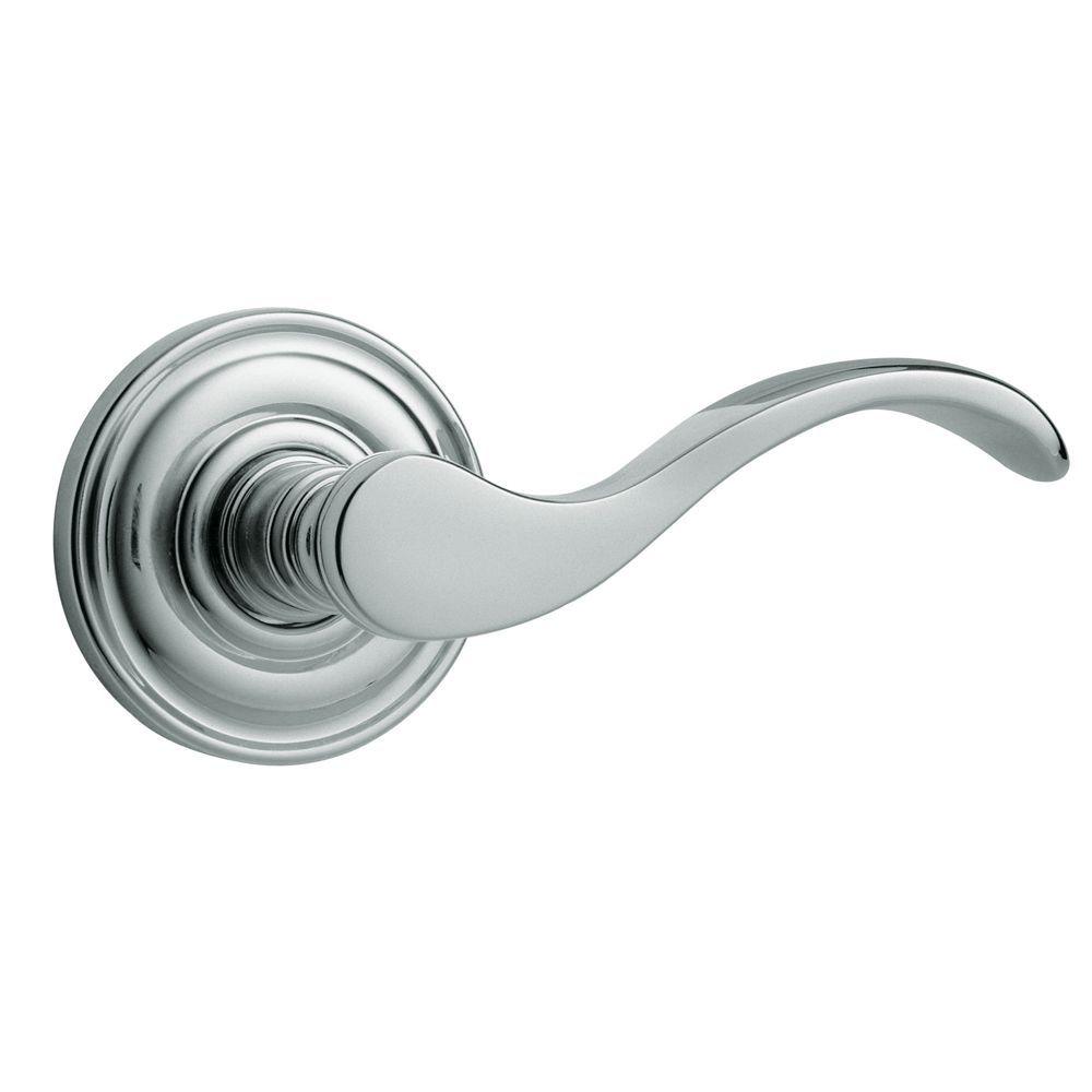 Baldwin Estate Polished Chrome Full Dummy Wave Door Lever 5455v 260 Baldwin Estate Polished Chrome Full Dummy Wave Door Lever