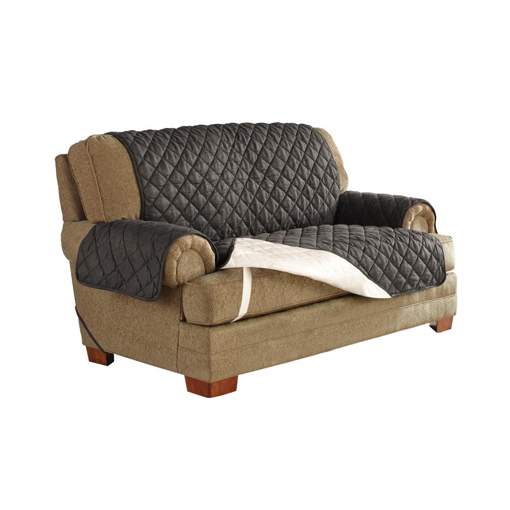 Graphite Ultimate Waterproof Furniture Protector Treated With Neverwet Loveseat