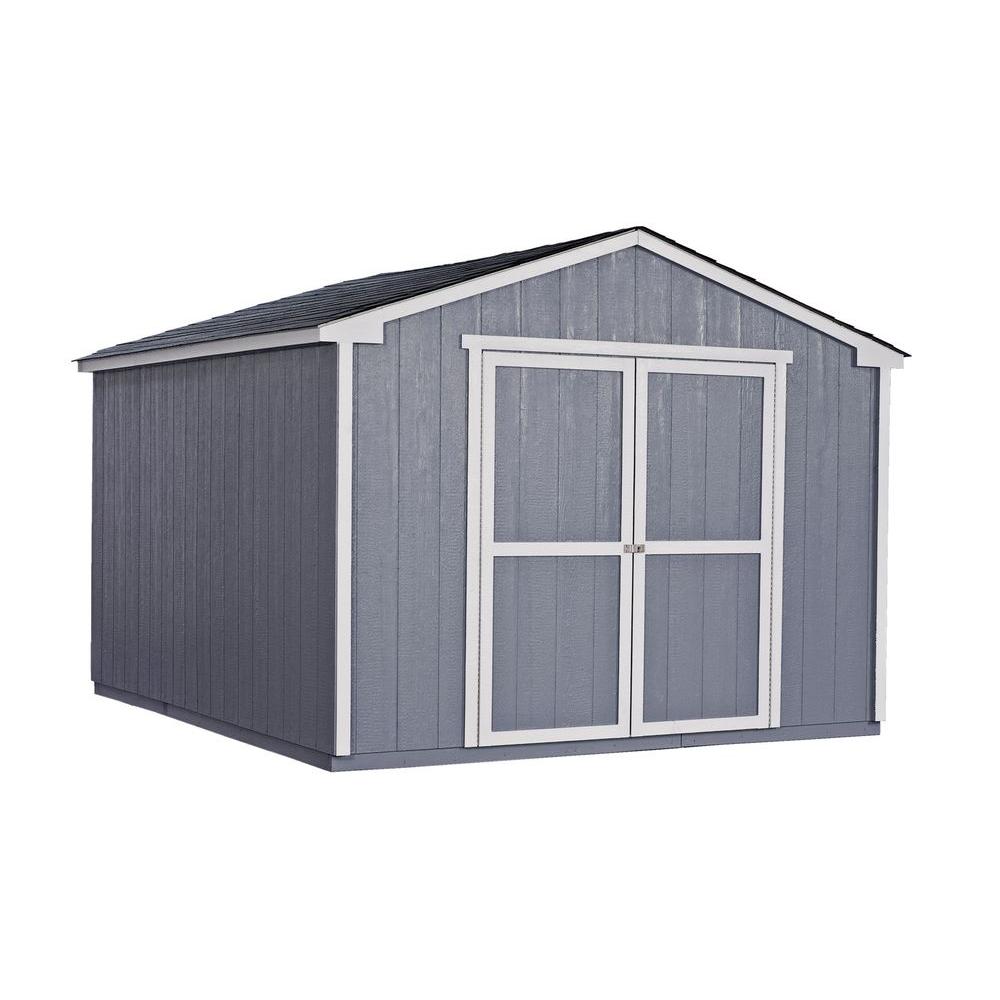 handy home products cumberland 10 ft. x 12 ft. wood shed
