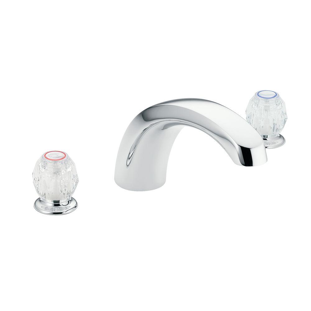 MOEN Chateau 2-Handle Non-Deck Plate Roman Tub Faucet in Chrome (Valve Not Included)