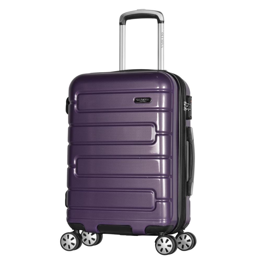 purple hard case suitcase