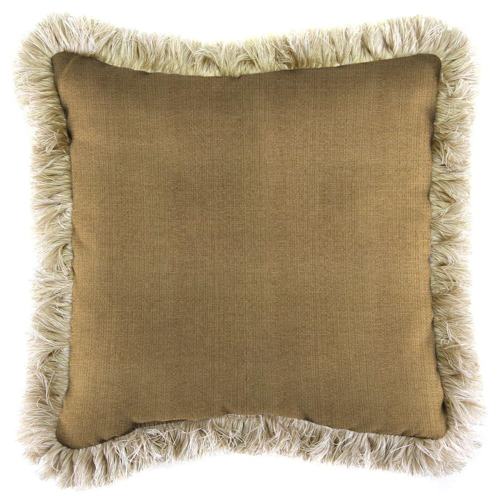 Jordan Manufacturing Sunbrella Linen Straw Square Outdoor Throw
