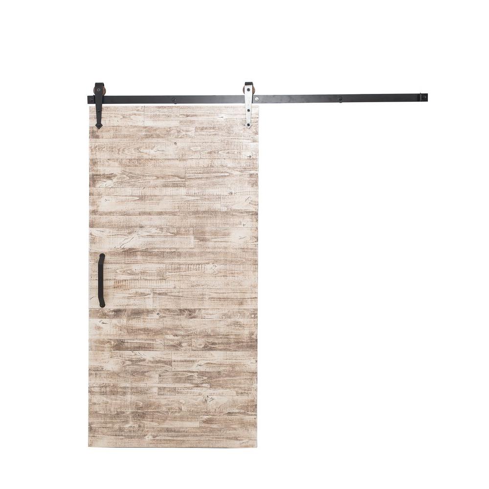 Rustica Hardware 36 inch x 84 inch Rustica Reclaimed White Wash Wood Barn Door... by Rustica Hardware