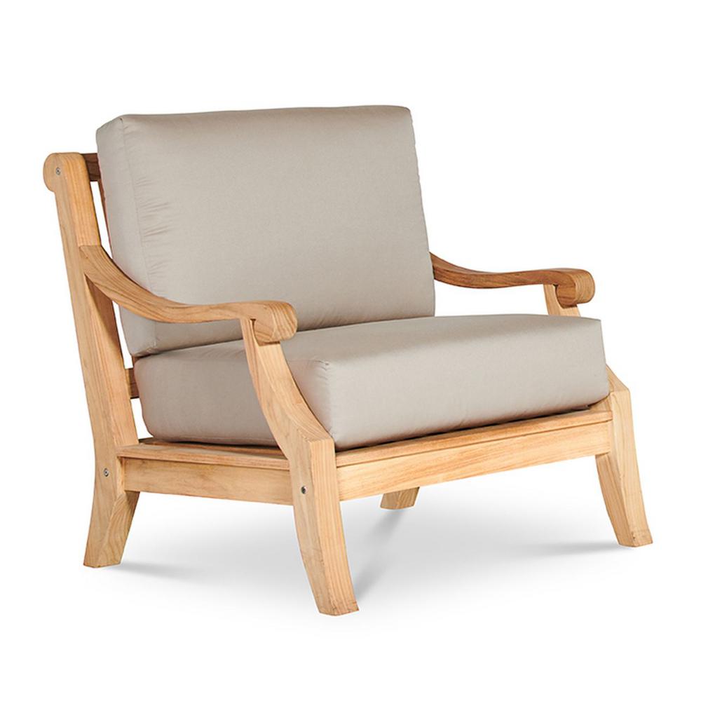 Removable Cushions Teak Wood Patio Furniture Outdoors The Home Depot