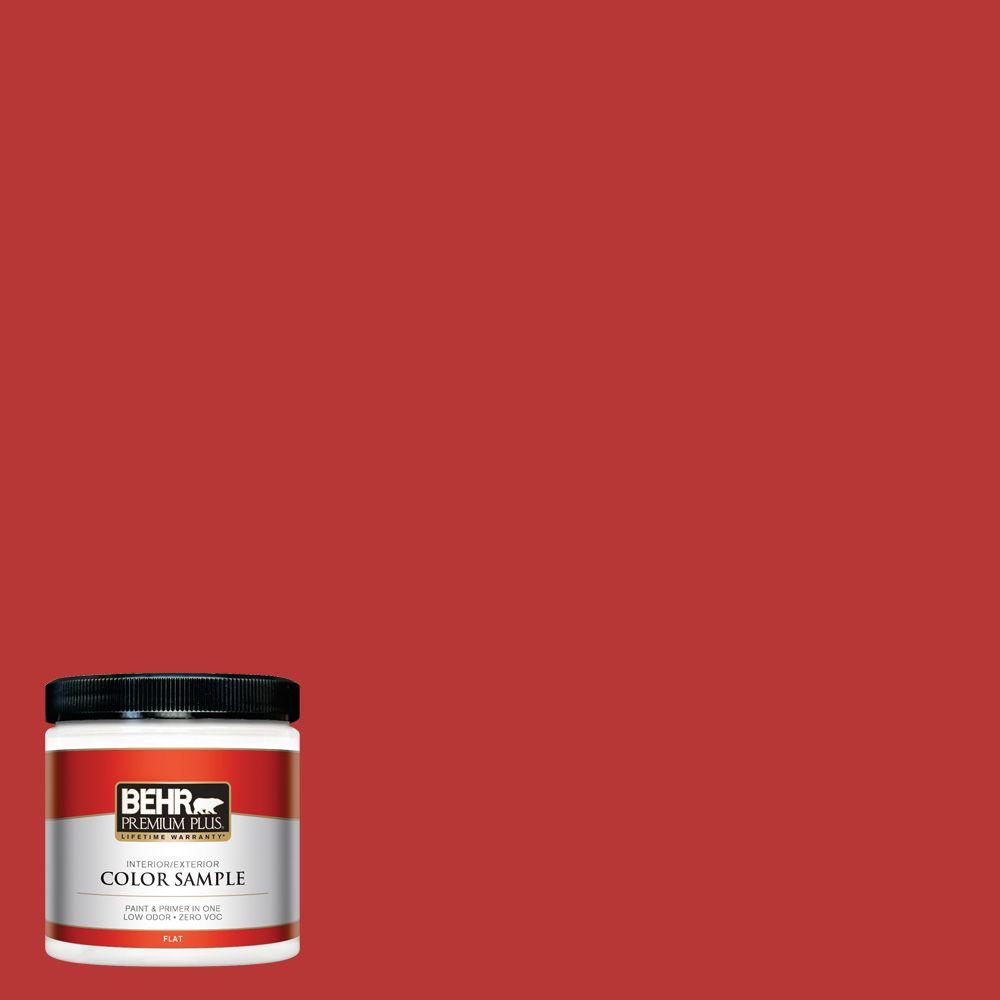 Behr Premium Plus 8 Oz S G 170 Licorice Stick Flat Interior Exterior Paint And Primer In One Sample