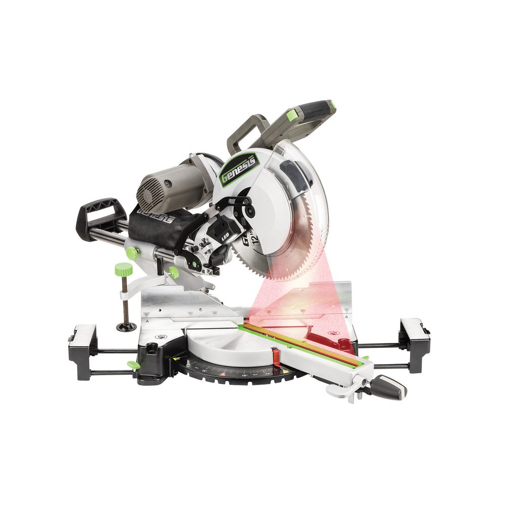 Genesis 15 Amp 12 In Dual Bevel Sliding Compound Miter Saw With