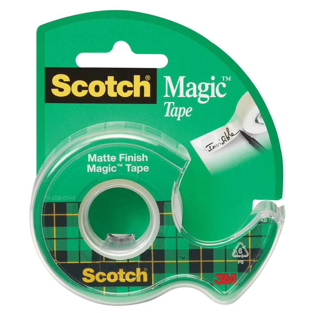 3M Scotch  0 75 in x 500 in Magic  Tape  with Dispenser 