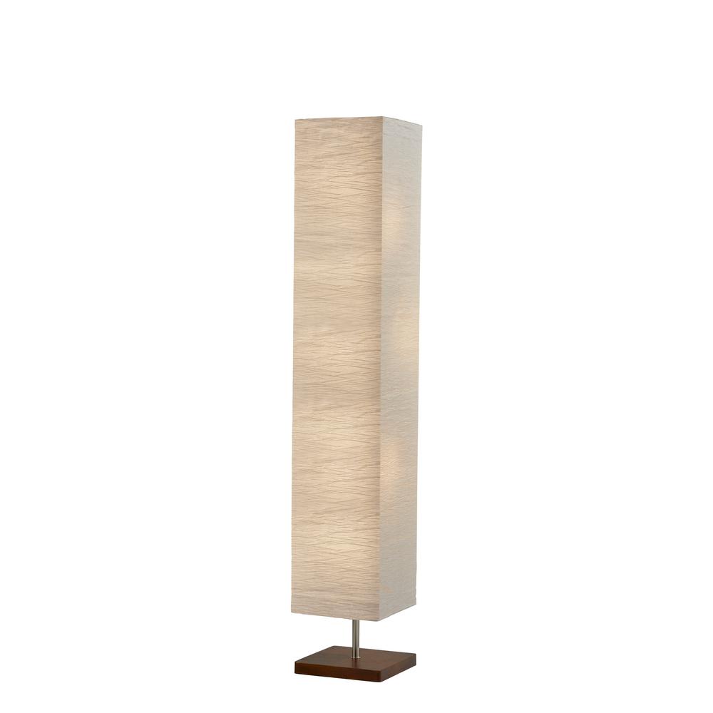 Adesso Dune 57.25 in. Walnut Floorchiere Lamp