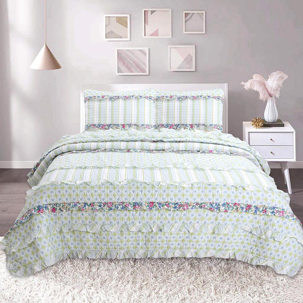 Featured image of post Light Green Queen Bedding Sets / Queen size green comforter sets.