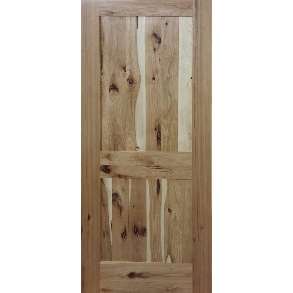 Builders Choice 24 In X 80 In 2 Panel Shaker Solid Core Hickory