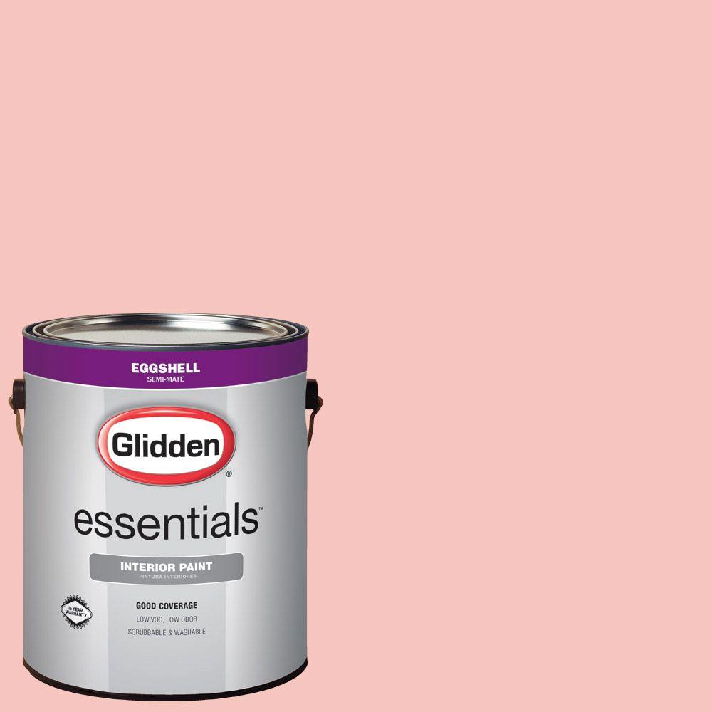 Glidden Essentials 1 Gal Hdgr55 Light Coral Sunset Eggshell Interior Paint