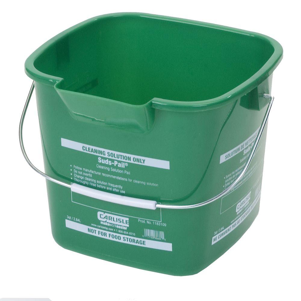 Carlisle 3 qt. Green Suds-Pail for Cleaning Solutions (12-Case)-1183109 ...