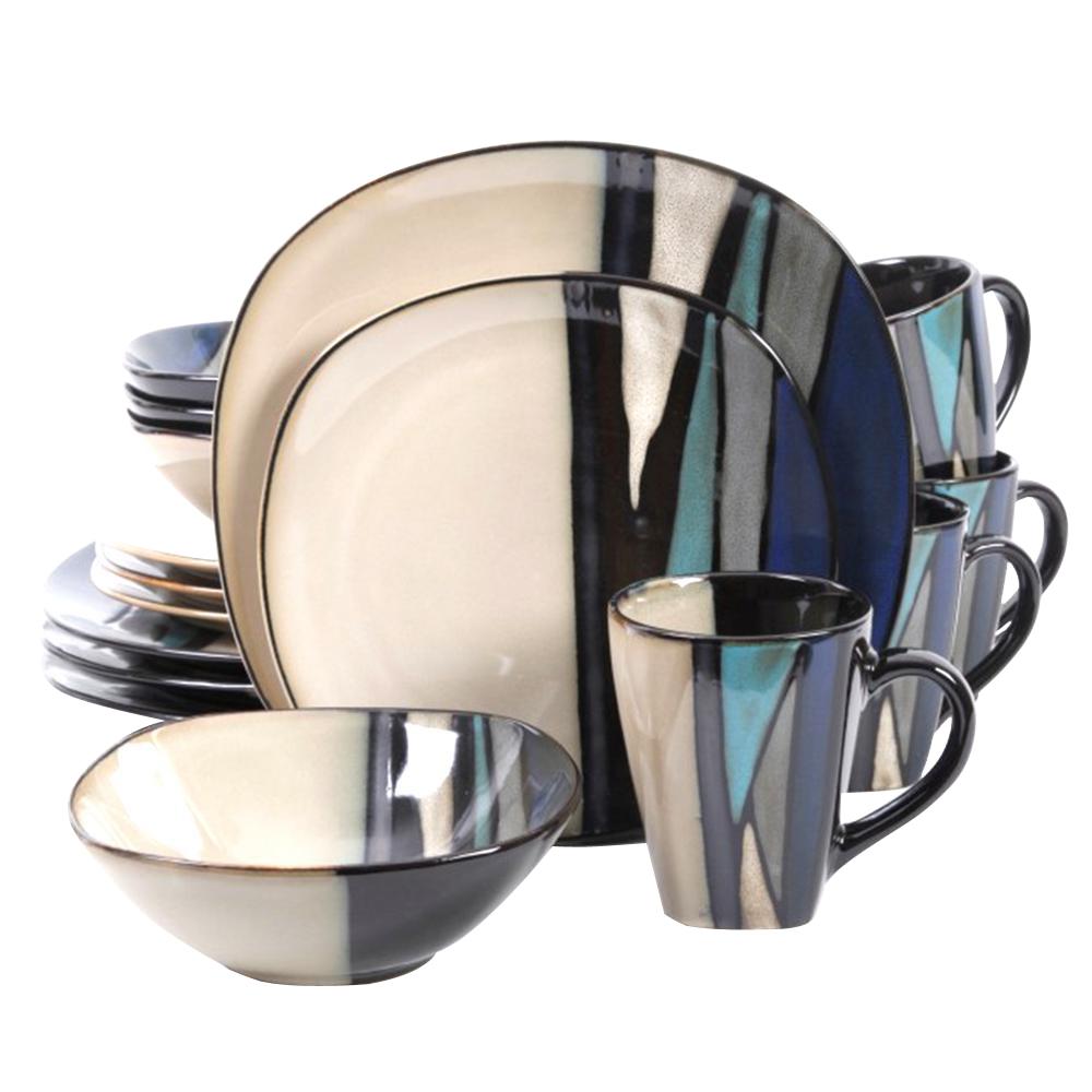 Brown Garnite Tableware Bars althea 16 piece teal dinnerware set