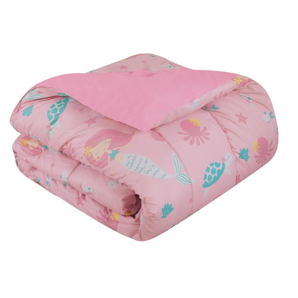 Cloud 9 Sea Princess 3 Piece Pink Twin Comforter Set With
