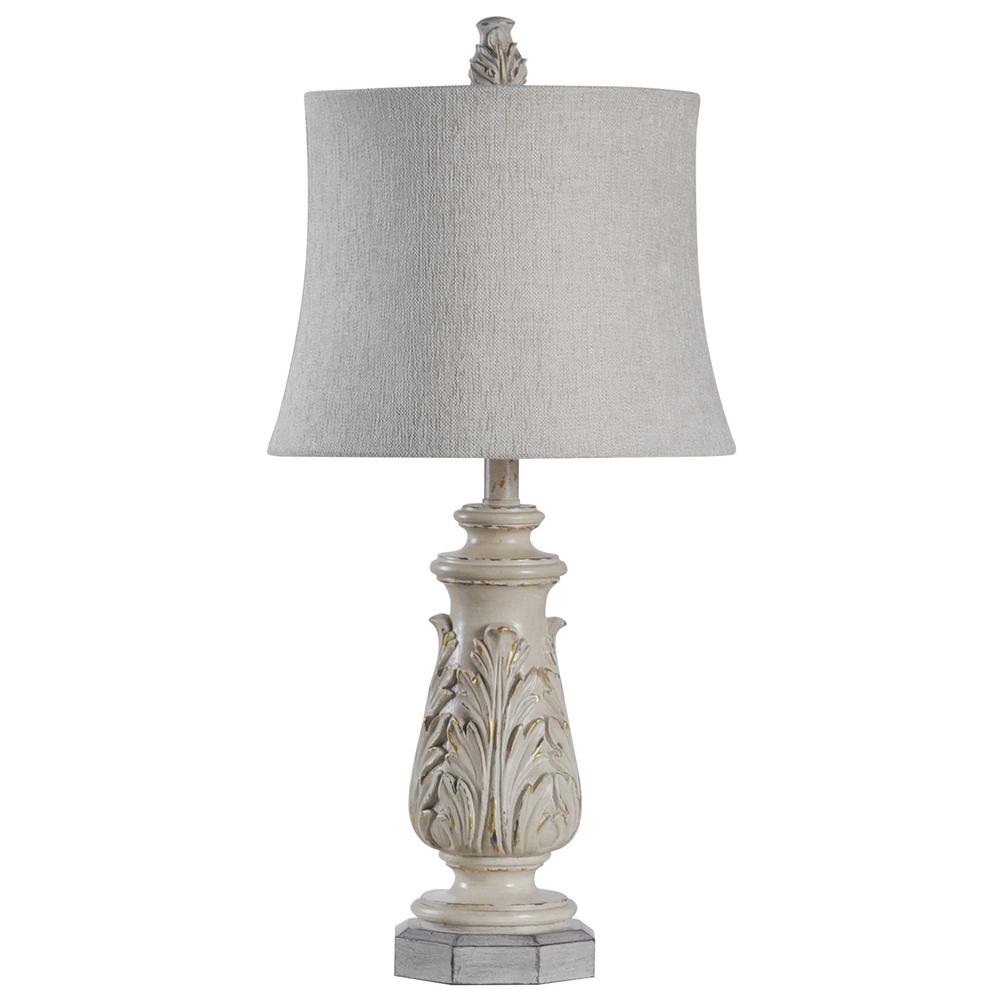 distressed cream table lamps set of 2