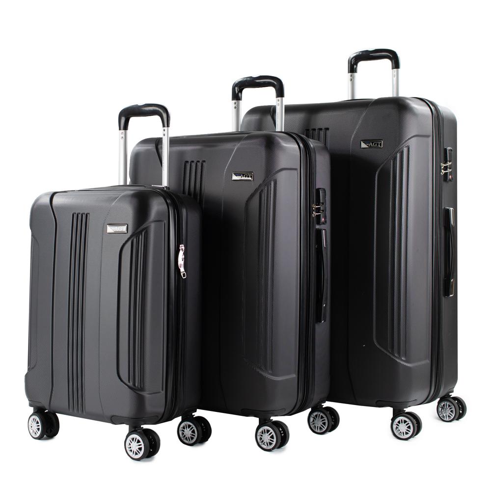 black spinner luggage